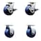 Service Caster 4 Inch Solid Polyurethane Caster Set with Ball Bearings 2 Brakes 2 Rigid SCC-20S420-SPUB-TLB-2-R-2 - alternate 1